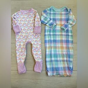 Little Sleepies Crescent Zip Footie and Gown Set size Newborn
